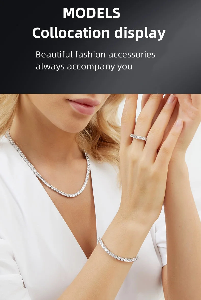 Factory Price 925 Silver Plated 18K Gold 4A Grade Zircon Tennis Bracelet for Men and Women Fashion Personality Exquisite Jewelry